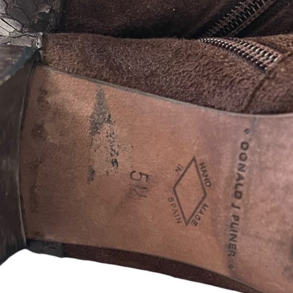 Donald J Pliner Suede Brown boots Women's Size 5 M - Picture 9 of 10